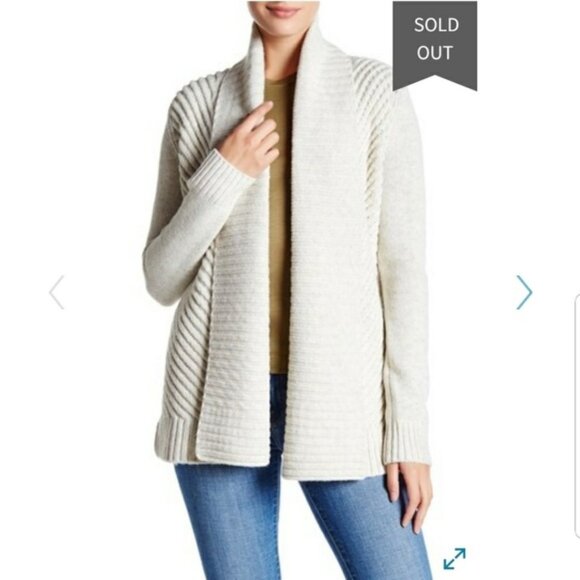 Vince. Yak & wool cardigan Small Heather Oatmeal - Picture 1 of 9